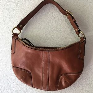Authentic Brown Leather Coach Purse